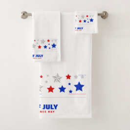 4. Juli Unabhängigkeitstag Badhandtuch Set