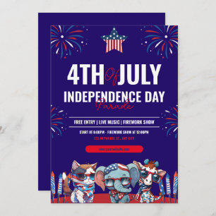 4. Juli Unabhängigkeitstag Einladung