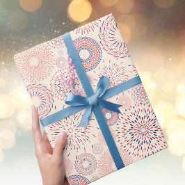 4. Juli Unabhängigkeitstag Feuerwehr Muster Geschenkpapier