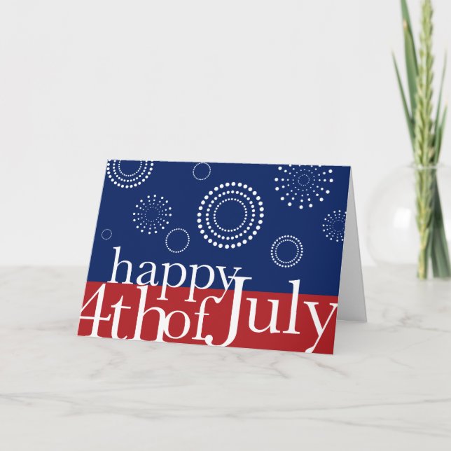 4. Juli Unabhängigkeitstag Feuerwerk Karte (Vorderseite)