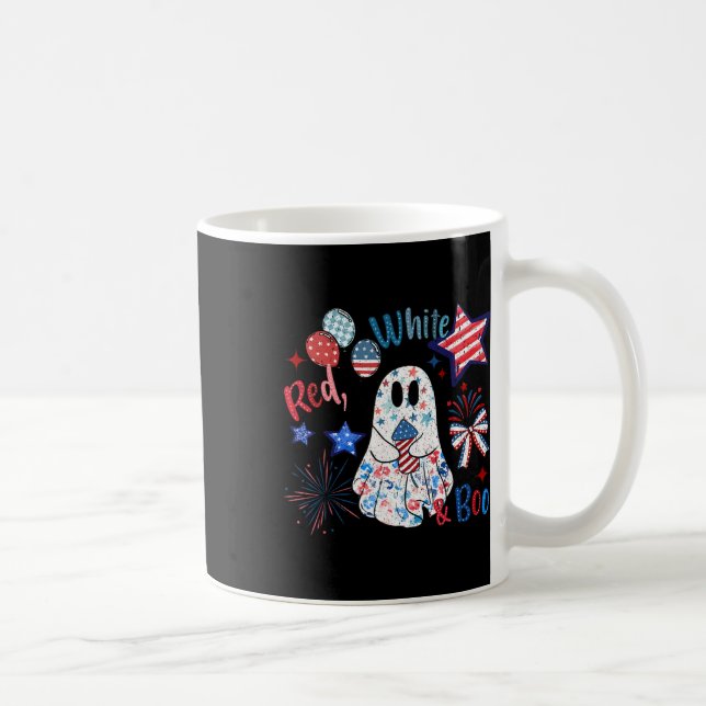 4. Juli Unabhängigkeitstag Funny Patriotic Spook Kaffeetasse (Rechts)