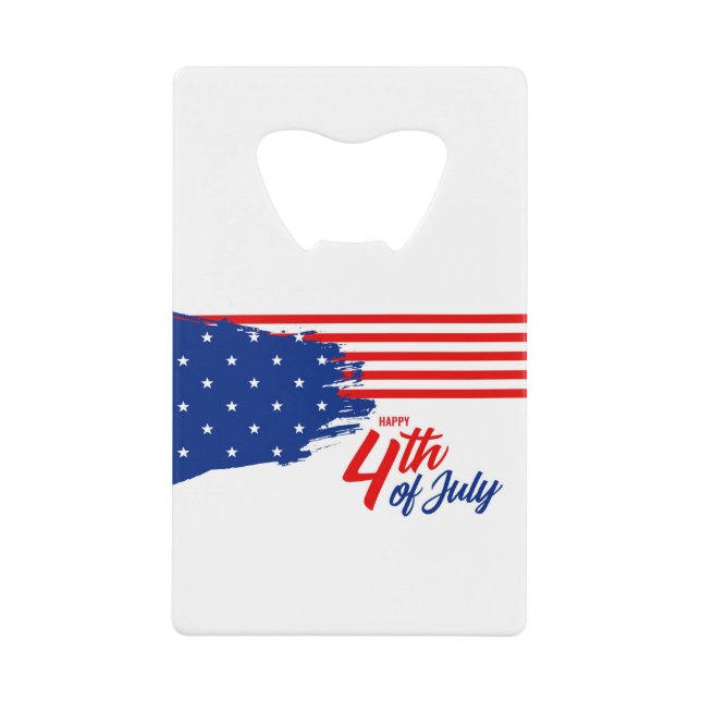 4. Juli - Unabhängigkeitstag Geldbeutel Flaschenöffner (Vorderseite)