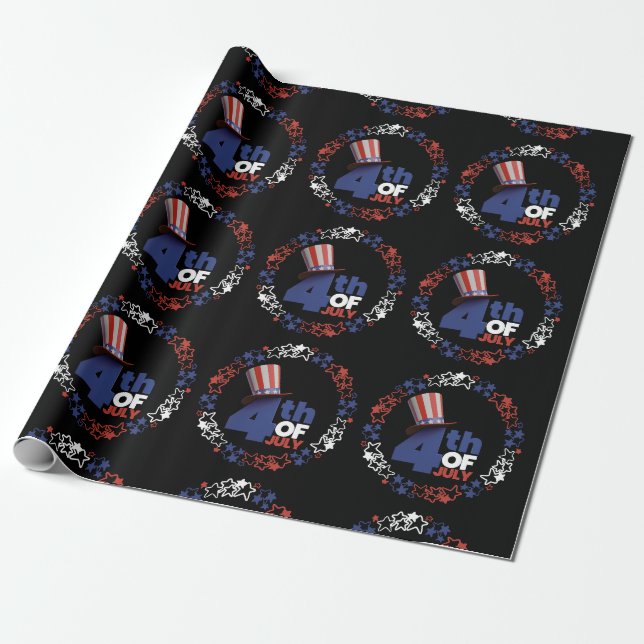 4. Juli Unabhängigkeitstag Geschenkpapier (Ungerollt)