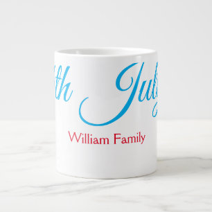4. Juli Unabhängigkeitstag Name Text individuell Jumbo-Tasse