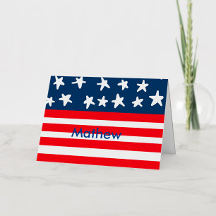 4. Juli Unabhängigkeitstag: Namenstext US-Flagge h