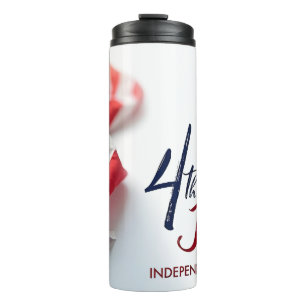 4. Juli Unabhängigkeitstag Patriotisches Design Thermosbecher