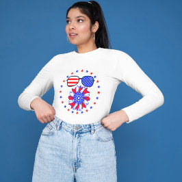 4. Juli Unabhängigkeitstag Rot Blau Weiß T-Shirt