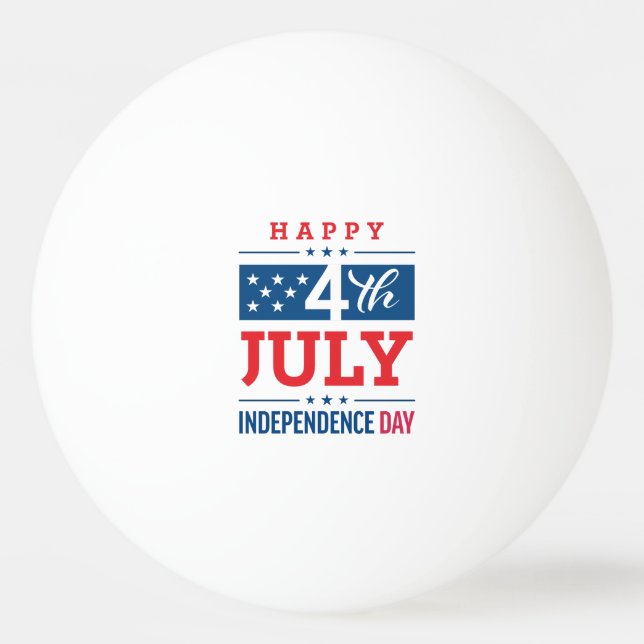 4. Juli Unabhängigkeitstag Tischtennisball (Vorderseite)