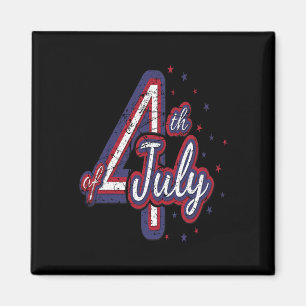 4. Juli Unabhängigkeitstag USA Vintage Di Magnet