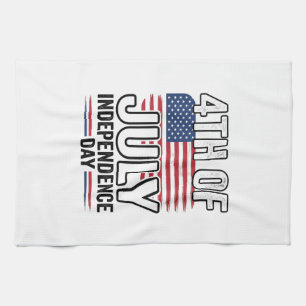 4. Juli Unabhängigkeitstag Vintage-Shirt-Design_ Geschirrtuch