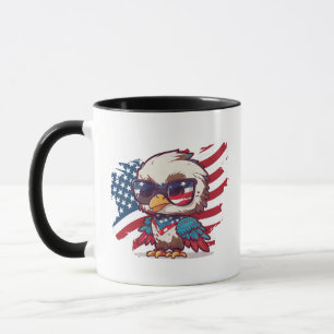 4. Juli Unabhängigkeitstag Vogel Amerikanische Adl Tasse