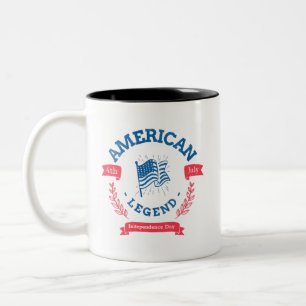 4. Juli Unabhängigkeitstag Zweifarbige Tasse