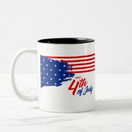 4. Juli - Unabhängigkeitstag Zweifarbige Tasse