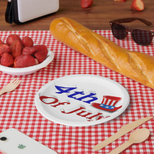 4. Juli Uncle Sam Pappteller