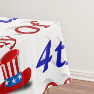 4. Juli Uncle Sam Tischdecke
