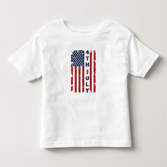 4. Juli und Torn-US-Flagge Kleinkind T-shirt (Vorderseite)