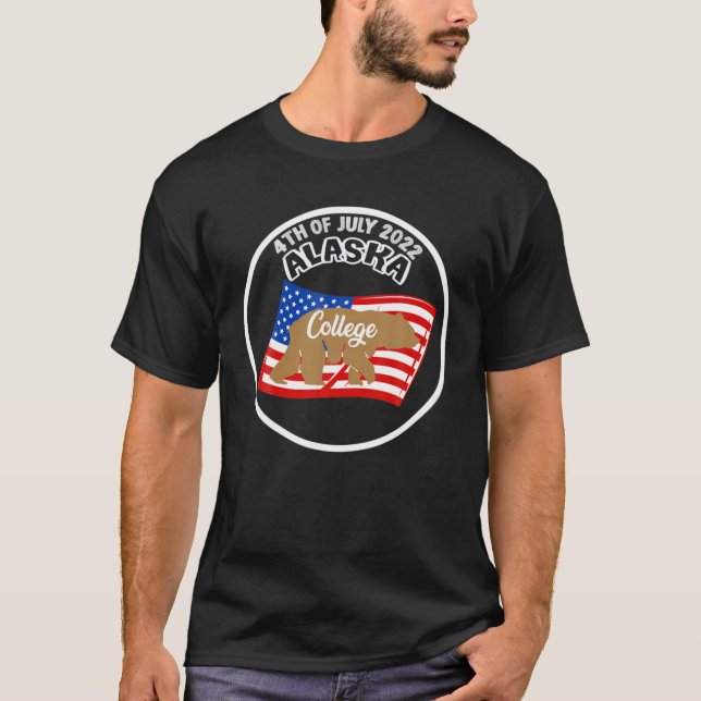 4. Juli Uni Alaska T-Shirt (Vorderseite)