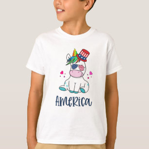 4. Juli Unicorn mit US-Flagge Sun Brillen T-Shirt