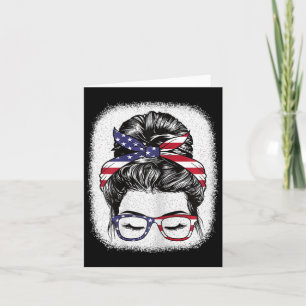 4. Juli Unordentlicher Knoten Amerikanische Flagge Karte