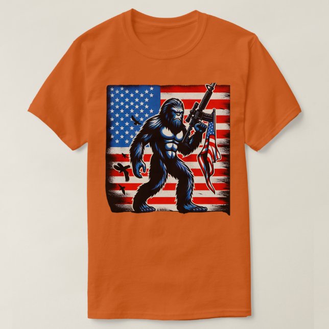 4. Juli US-amerikanische Flagge T-Shirt (Design vorne)