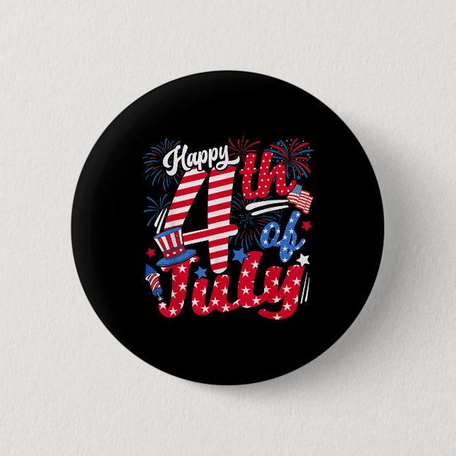 4. Juli US Flag American 4. Juli Ind. Button (Vorderseite)