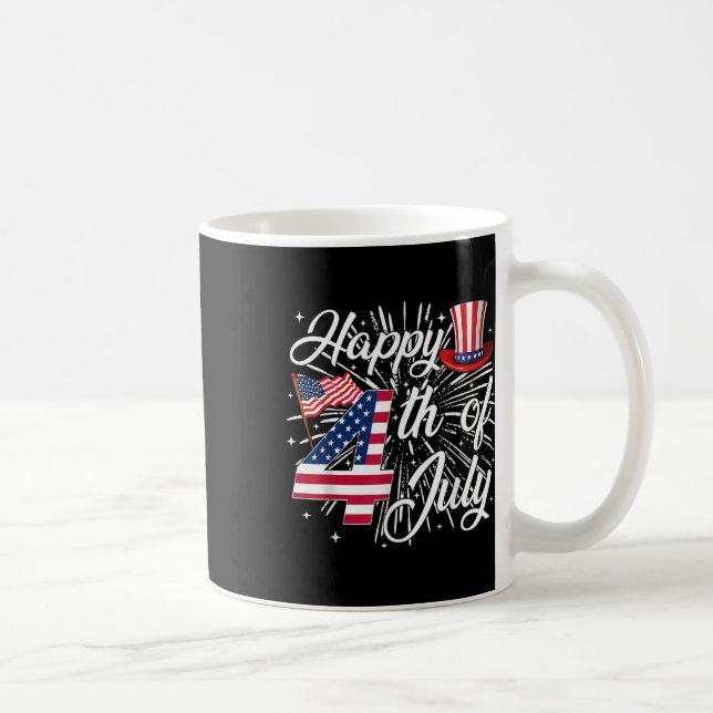 4. Juli US Flag American 4. Juli Ind. Kaffeetasse (Rechts)