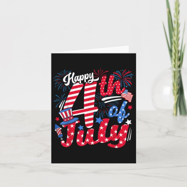4. Juli US Flag American 4. Juli Ind. Karte (Vorderseite)