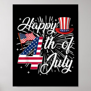 4. Juli US Flag American 4. Juli Ind. Poster