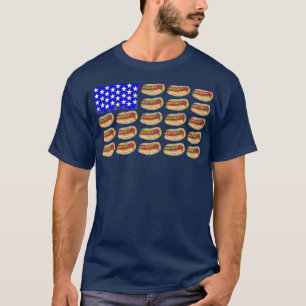 4. Juli US Flag Hotdog Sandwich T-Shirt