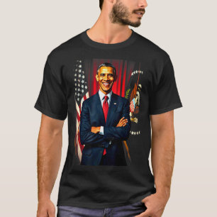 4. Juli US-Flagge 44. Präsident Barack Obama T- T-Shirt
