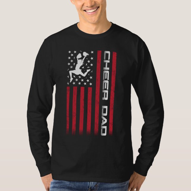 4. Juli US-Flagge Cheer Vater Geschenk für Vater C T-Shirt (Vorderseite)