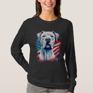 4. Juli US-Flagge Dogo Argentino Hund 1 T-Shirt