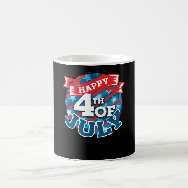 4. Juli - US-Flagge Farbe Kaffeetasse (Mittel)