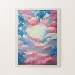 4. Juli US-Flagge Liebe digitale abstrakte Kunst