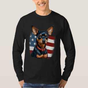 4. Juli US-Flagge Miniature Pinscher Hund 2 T-Shirt