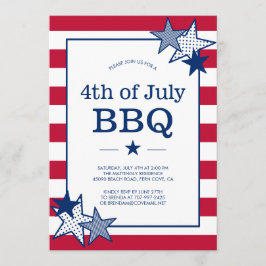 4. Juli US Flagge Moderne Patriotische GRILLEN Einladung