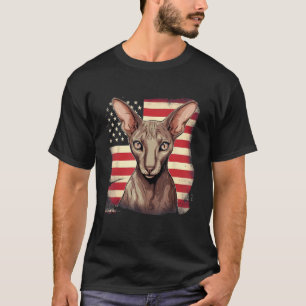 4. Juli US-Flagge Oriental Shorthair-Katze T-Shirt
