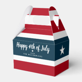 4. Juli US Flagge Red White Blue Party Geschenkschachtel