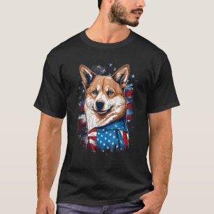4. Juli US-Flagge Shiba Inu Hund 1 T-Shirt