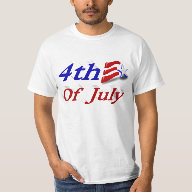 4. Juli US Flagge T - Shirt (Vorderseite)