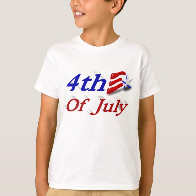 4. Juli US Flagge T - Shirt (Vorderseite)