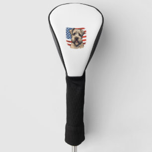 4. Juli US-Flagge weich überzogen Wheaten Terrier Golf Headcover
