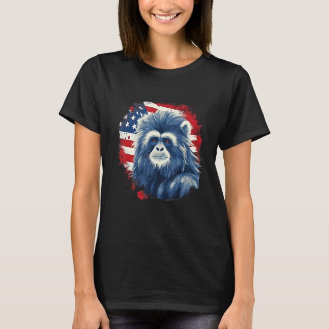 4. Juli US-Flaggen-Gibbon T-Shirt (Vorderseite)