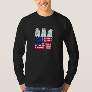 4. Juli US Nurse Boo Boo Crew American Flag T-Shirt