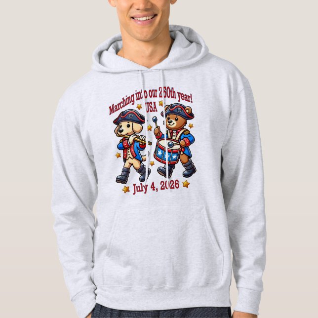 4. Juli USA 250. Jahrestag Halbjahr Hoodie (Vorderseite)
