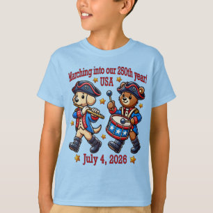 4. Juli USA 250. Jahrestag Halbjahr T-Shirt