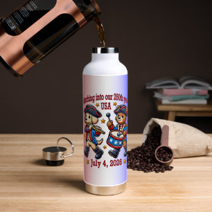 4. Juli USA 250. Jahrestag Halbjahr Trinkflasche