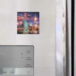 4. Juli USA 250. Statue of Liberty Rakete Magnet