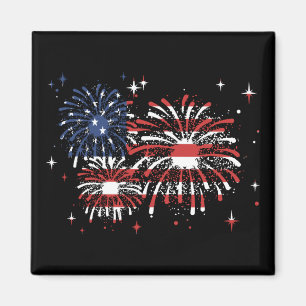 4. Juli USA Feuerwerk Magnet
