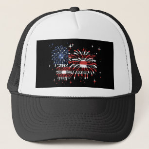 4. Juli USA Feuerwerk Truckerkappe